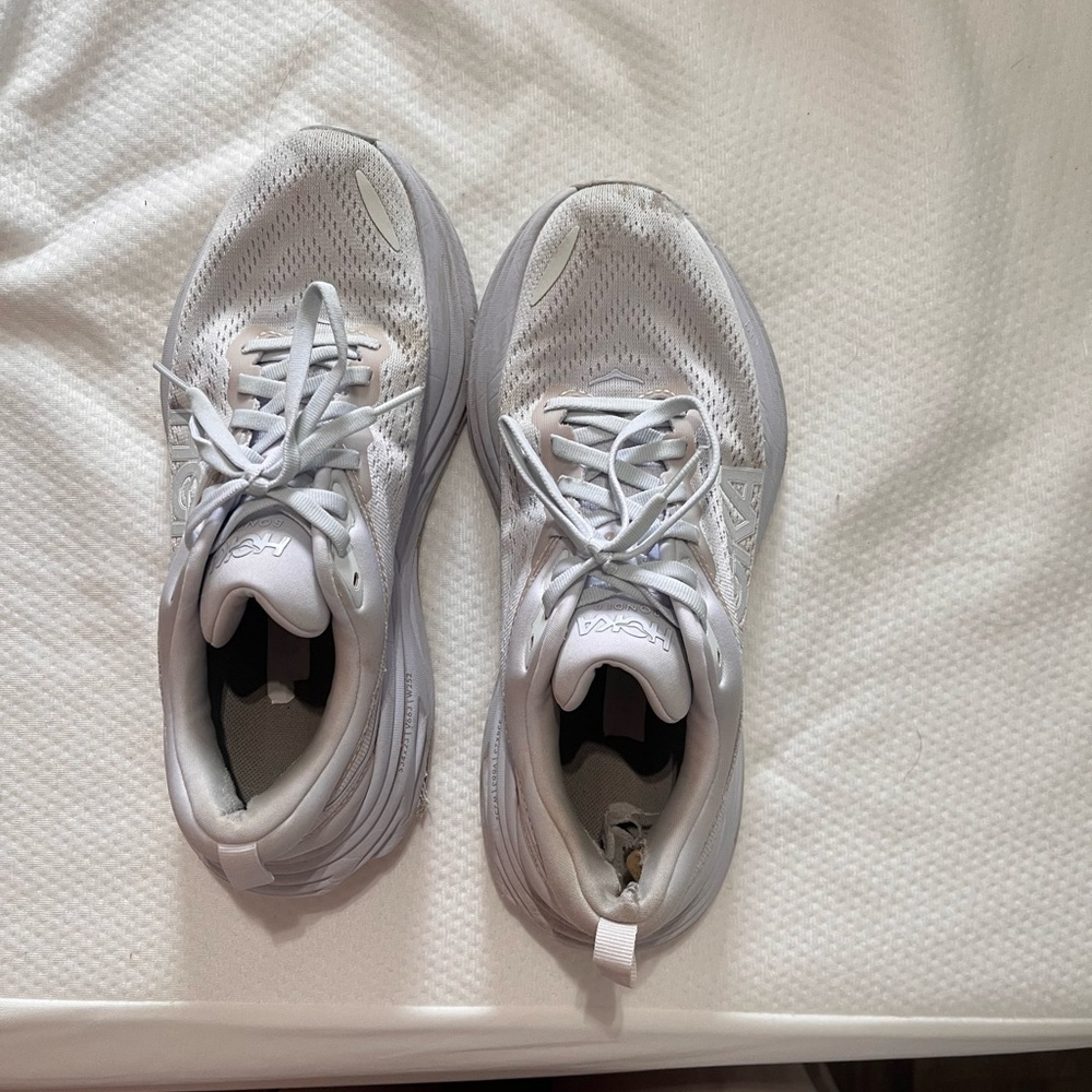 Hoka White Athletic Shoes